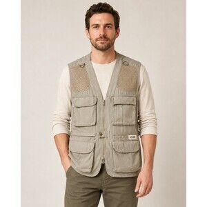 Domke PhotoGS Photographer Vest Mens M Khaki Y2K Utility Camera Safari